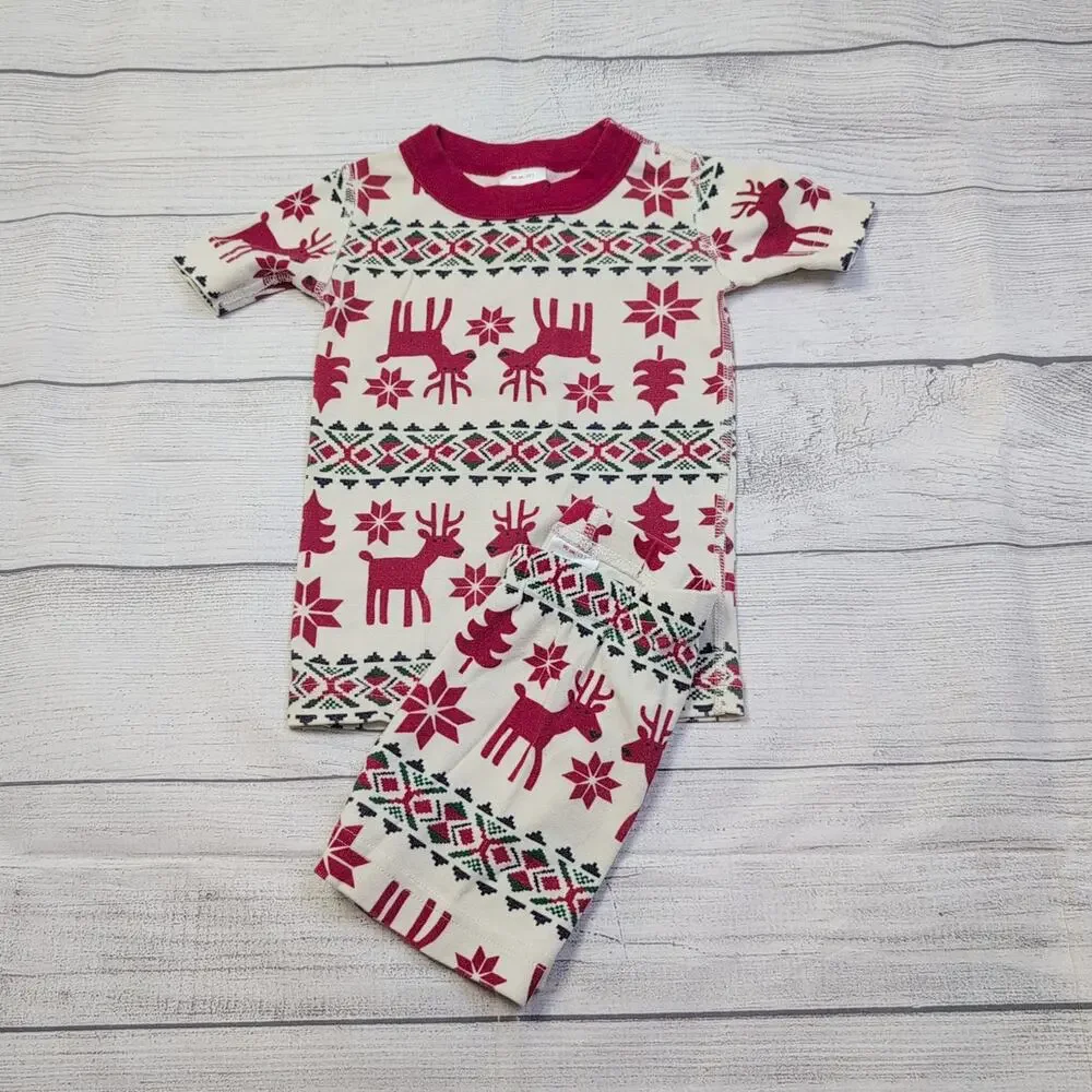 3 Hanna Andersson Deer Deer Short John Pajamas, 2 of 2